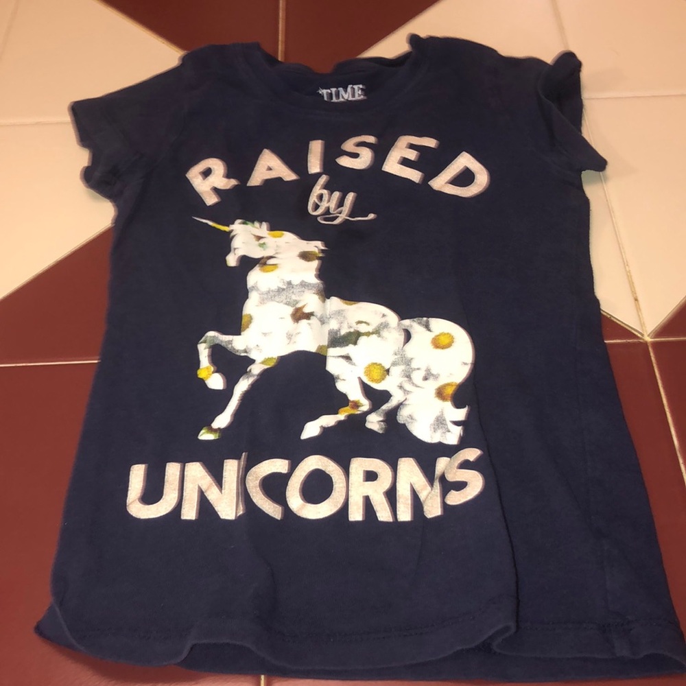 4/$35 Dark blue shirt. Size XS (4-5)